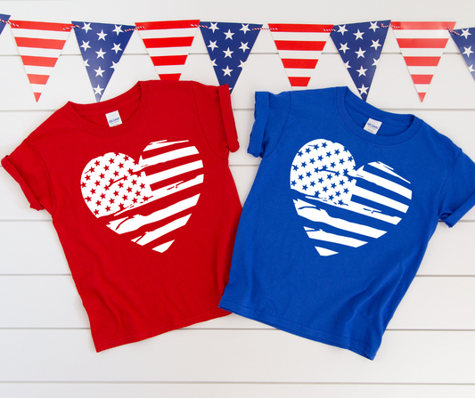 USA Flag Heart