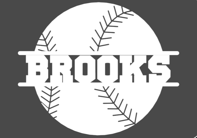 Custom Baseball Car Decal