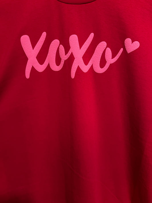 XOXO Hot Pink Puff Print